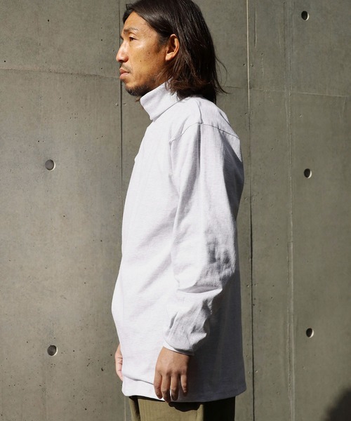 ROOPTOKYO(ループトウキョウ)の「LIFEWEAR/ライフウェア TURTLE LS TEE SHIRTS 5.5oz BASIC ハイネックカットソー(Tシャツ/カットソー・メンズ・ホワイト/ブラック/アッシュグレー/ネイビー・M/L/XL)」の11枚目の写真
