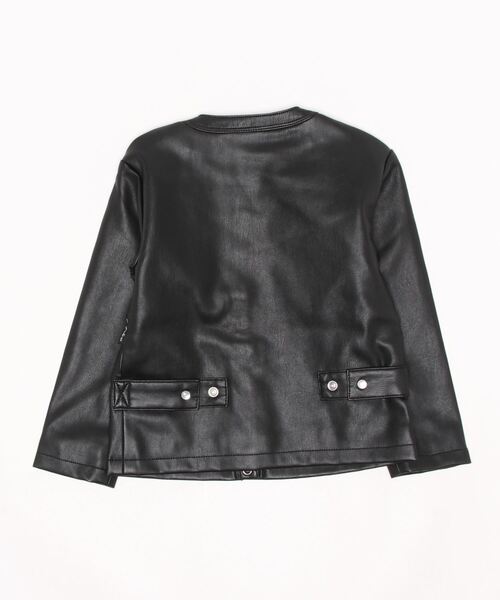 agnes b.(アニエスベー)の「UR71 E CARDIGAN キッズ ノーカラージャケット(ノーカラージャケット・キッズ・ブラック・4YEAR/6YEAR/8YEAR)」の3枚目の写真