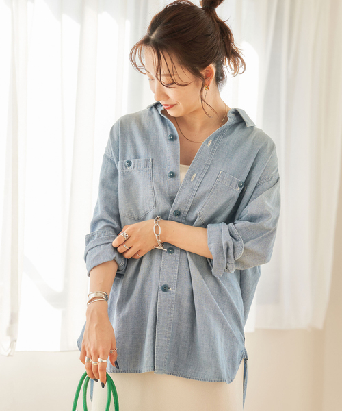 JOURNAL STANDARD(ジャーナルスタンダード)の「■《追加》CHAMBRAY SHIRT◆2(シャツ/ブラウス・レディース・ブルー/ネイビー・FREE)」の14枚目の写真