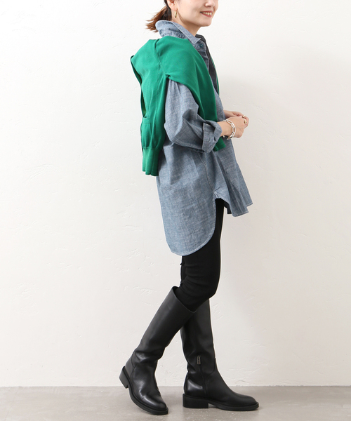 JOURNAL STANDARD(ジャーナルスタンダード)の「■《追加》CHAMBRAY SHIRT◆2(シャツ/ブラウス・レディース・ブルー/ネイビー・FREE)」の4枚目の写真