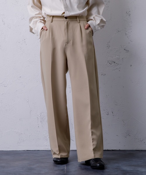 Adoon plain（アドーンプレーン）の「【Adoon plain】ワイドフレアパンツ（その他パンツ・メンズ・ブラック/ベージュ/グリーン・SMALL/MEDIUM/LARGE）」の3枚目の写真