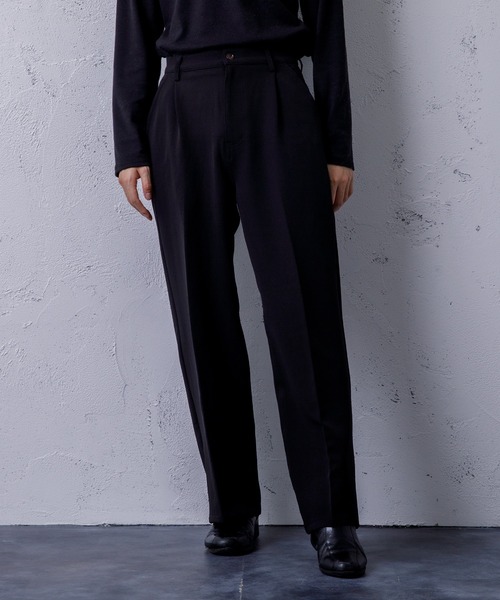 Adoon plain（アドーンプレーン）の「【Adoon plain】ワイドフレアパンツ（その他パンツ・メンズ・ブラック/ベージュ/グリーン・SMALL/MEDIUM/LARGE）」の2枚目の写真