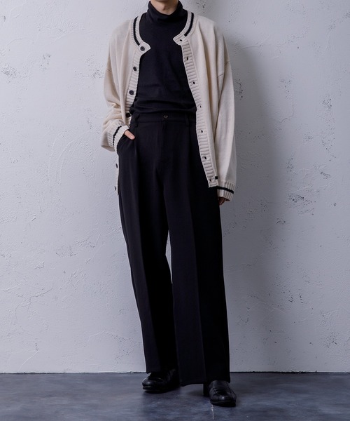 Adoon plain（アドーンプレーン）の「【Adoon plain】ワイドフレアパンツ（その他パンツ・メンズ・ブラック/ベージュ/グリーン・SMALL/MEDIUM/LARGE）」の8枚目の写真