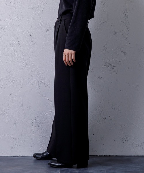 Adoon plain（アドーンプレーン）の「【Adoon plain】ワイドフレアパンツ（その他パンツ・メンズ・ブラック/ベージュ/グリーン・SMALL/MEDIUM/LARGE）」の14枚目の写真