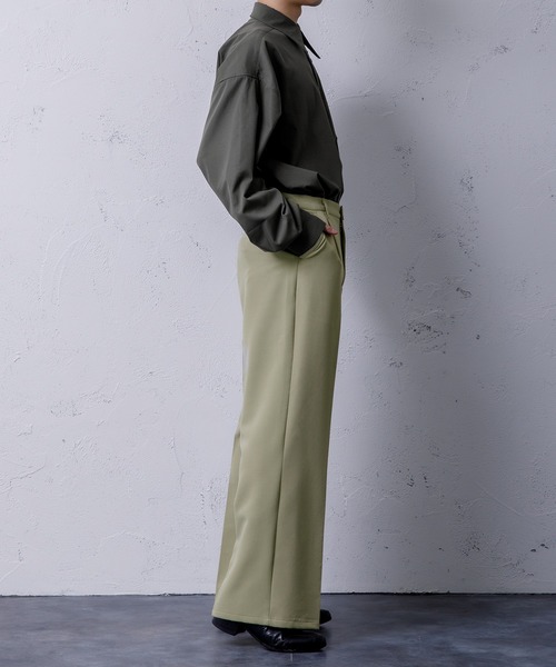 Adoon plain（アドーンプレーン）の「【Adoon plain】ワイドフレアパンツ（その他パンツ・メンズ・ブラック/ベージュ/グリーン・SMALL/MEDIUM/LARGE）」の7枚目の写真