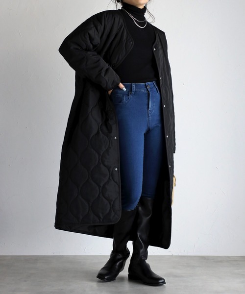 sakishimatokyo（サキシマトーキョー）の「ノーカラーキルティングーコート（ノーカラーコート・レディース・アイボリー/カーキ/ブラック・FREE）」の15枚目の写真