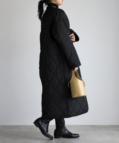 sakishimatokyo（サキシマトーキョー）の「ノーカラーキルティングーコート（ノーカラーコート・レディース・アイボリー/カーキ/ブラック・FREE）」の13枚目の写真