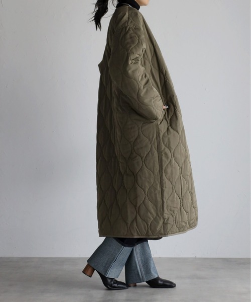 sakishimatokyo（サキシマトーキョー）の「ノーカラーキルティングーコート（ノーカラーコート・レディース・アイボリー/カーキ/ブラック・FREE）」の12枚目の写真