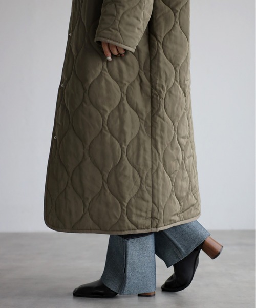 sakishimatokyo（サキシマトーキョー）の「ノーカラーキルティングーコート（ノーカラーコート・レディース・アイボリー/カーキ/ブラック・FREE）」の7枚目の写真