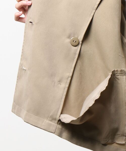 INCEDE（インシード）の「ツイルピーチ ショートトレンチコート（その他アウター・レディース・ベージュ/オフホワイト・LL/3L/M/L）」の5枚目の写真