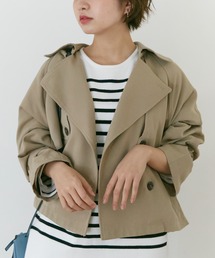 INCEDE | ツイルピーチ ショートトレンチコート(その他アウター)