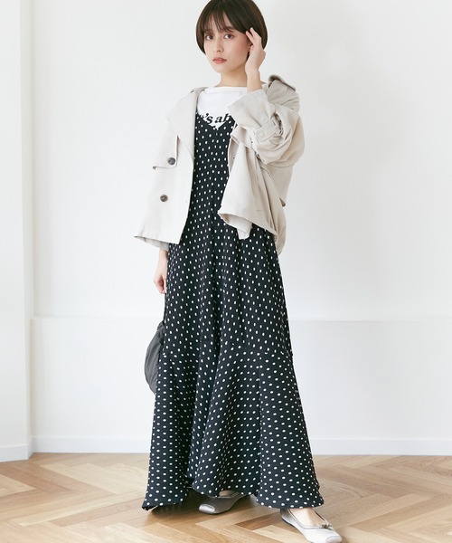 INCEDE（インシード）の「ツイルピーチ ショートトレンチコート（その他アウター・レディース・ベージュ/オフホワイト・LL/3L/M/L）」の12枚目の写真