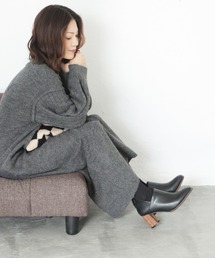 SOROTTO（ソロット）の「ウッドヒールのスクエアトゥブーティー（パンプス・キッズ）」