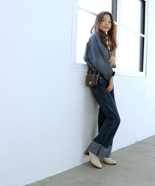 SOROTTO（ソロット）の「ウッドヒールのスクエアトゥブーティー（パンプス・レディース・ブラック/アイボリー・LL/3L/S/M/L）」の22枚目の写真