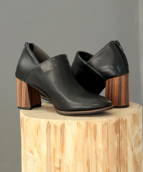 SOROTTO（ソロット）の「ウッドヒールのスクエアトゥブーティー（パンプス・レディース・ブラック/アイボリー・LL/3L/S/M/L）」の14枚目の写真