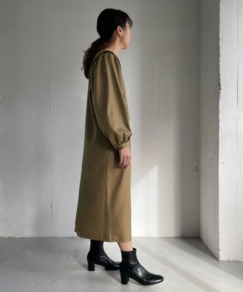 URBAN RESEARCH DOORS（アーバンリサーチドアーズ）の「ショルダータックワンピース（ワンピース・レディース・チャコールグレー/ベージュ・ONE）」の11枚目の写真