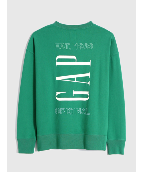 GAP(ギャップ)の「カーボナイズド フレンチテリー オーバーサイズ GAPロゴ クルーネックス ウェット・トレーナー(スウェット・メンズ・ブラック/グリーン・S/M/L/XL/XS/XXS)」の3枚目の写真