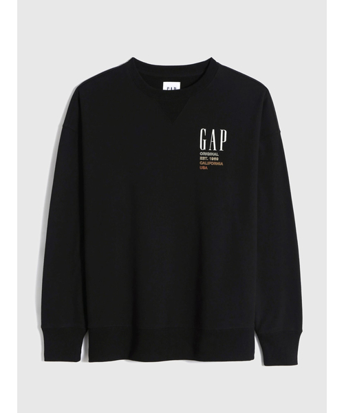 GAP(ギャップ)の「カーボナイズド フレンチテリー オーバーサイズ GAPロゴ クルーネックス ウェット・トレーナー(スウェット・メンズ・ブラック/グリーン・S/M/L/XL/XS/XXS)」の6枚目の写真