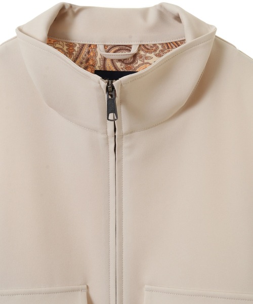 UNION STATION（ユニオンステーション）の「【セットアップ対応】ストレッチツイルスタンドカラーブルゾン（ブルゾン・メンズ・オフホワイト/グレイッシュベージュ・L/S/M）」の19枚目の写真