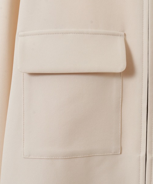 UNION STATION（ユニオンステーション）の「【セットアップ対応】ストレッチツイルスタンドカラーブルゾン（ブルゾン・メンズ・オフホワイト/グレイッシュベージュ・L/S/M）」の17枚目の写真