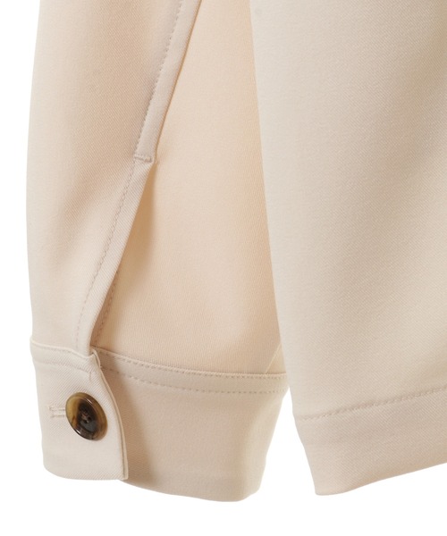 UNION STATION（ユニオンステーション）の「【セットアップ対応】ストレッチツイルスタンドカラーブルゾン（ブルゾン・メンズ・オフホワイト/グレイッシュベージュ・L/S/M）」の13枚目の写真