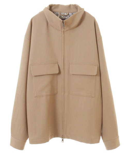 UNION STATION（ユニオンステーション）の「【セットアップ対応】ストレッチツイルスタンドカラーブルゾン（ブルゾン・メンズ・オフホワイト/グレイッシュベージュ・L/S/M）」の20枚目の写真