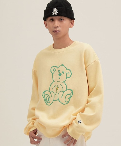 ISTKUNST（イストクンスト）の「【UNISEX】ISTKUNST／サンダーBEARプルオーバー(裏起毛)  2257969（スウェット・レディース・ホワイト/ライトグレー/ブラック/イエロー/セージグリーン・SMALL/MEDIUM/LARGE）」の16枚目の写真