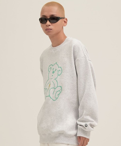 ISTKUNST（イストクンスト）の「【UNISEX】ISTKUNST／サンダーBEARプルオーバー(裏起毛)  2257969（スウェット・レディース・ホワイト/ライトグレー/ブラック/イエロー/セージグリーン・SMALL/MEDIUM/LARGE）」の20枚目の写真