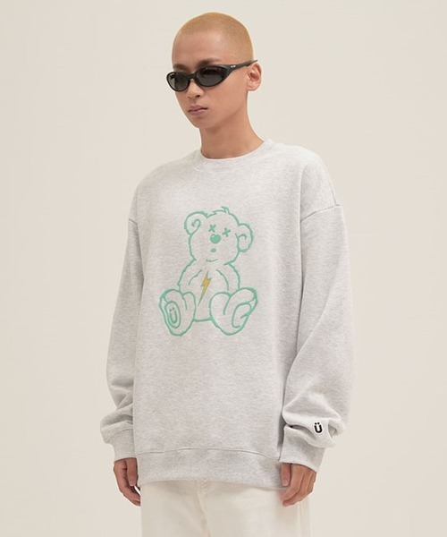 ISTKUNST（イストクンスト）の「【UNISEX】ISTKUNST／サンダーBEARプルオーバー(裏起毛)  2257969（スウェット・レディース・ホワイト/ライトグレー/ブラック/イエロー/セージグリーン・SMALL/MEDIUM/LARGE）」の21枚目の写真