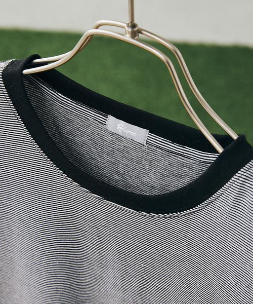 JOURNAL STANDARD relume（ジャーナルスタンダード　レリューム）の「レイヤードラウンド ボーダーTシャツ（Tシャツ/カットソー・メンズ・ホワイト/ブラウン/レッド/ブルー/グリーン・SMALL/MEDIUM/LARGE）」の2枚目の写真