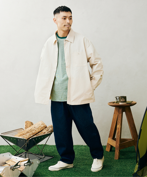 JOURNAL STANDARD relume（ジャーナルスタンダード　レリューム）の「レイヤードラウンド ボーダーTシャツ（Tシャツ/カットソー・メンズ・ホワイト/ブラウン/レッド/ブルー/グリーン・SMALL/MEDIUM/LARGE）」の6枚目の写真