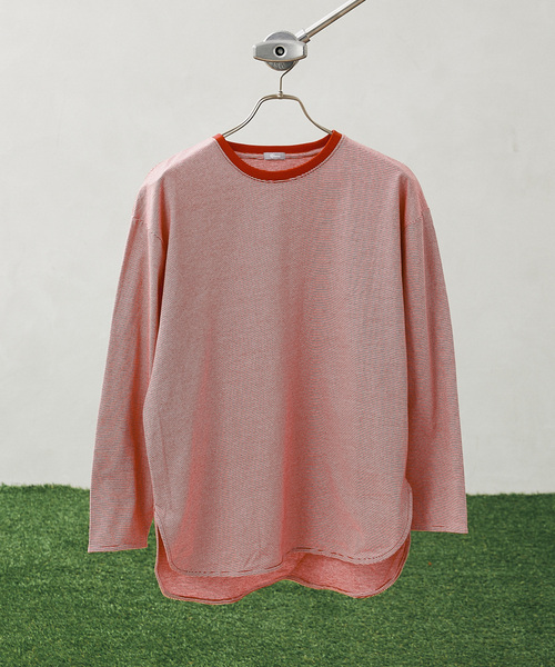 JOURNAL STANDARD relume（ジャーナルスタンダード　レリューム）の「レイヤードラウンド ボーダーTシャツ（Tシャツ/カットソー・メンズ・ホワイト/ブラウン/レッド/ブルー/グリーン・SMALL/MEDIUM/LARGE）」の12枚目の写真