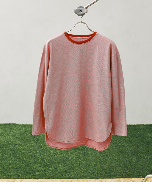 JOURNAL STANDARD relume（ジャーナルスタンダード　レリューム）の「レイヤードラウンド ボーダーTシャツ（Tシャツ/カットソー・メンズ・ホワイト/ブラウン/レッド/ブルー/グリーン・SMALL/MEDIUM/LARGE）」の13枚目の写真