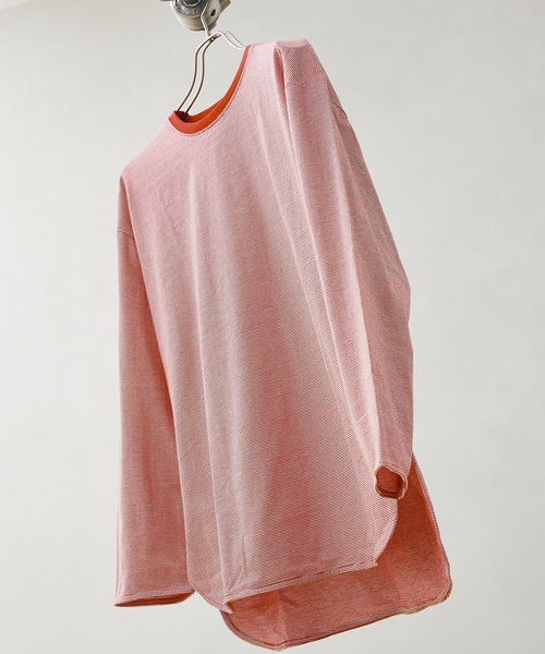 JOURNAL STANDARD relume（ジャーナルスタンダード　レリューム）の「レイヤードラウンド ボーダーTシャツ（Tシャツ/カットソー・メンズ・ホワイト/ブラウン/レッド/ブルー/グリーン・SMALL/MEDIUM/LARGE）」の14枚目の写真