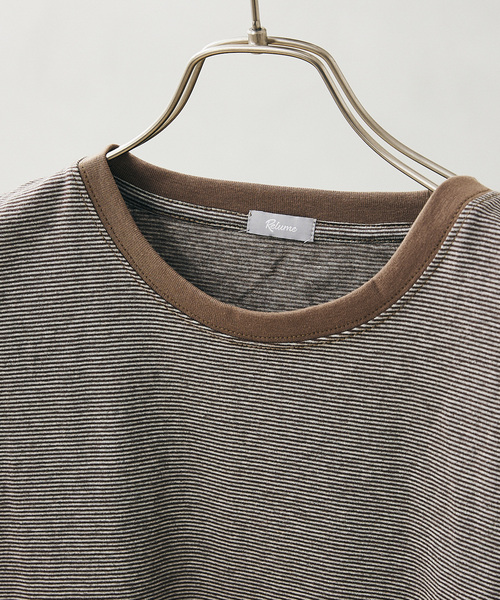 JOURNAL STANDARD relume（ジャーナルスタンダード　レリューム）の「レイヤードラウンド ボーダーTシャツ（Tシャツ/カットソー・メンズ・ホワイト/ブラウン/レッド/ブルー/グリーン・SMALL/MEDIUM/LARGE）」の17枚目の写真