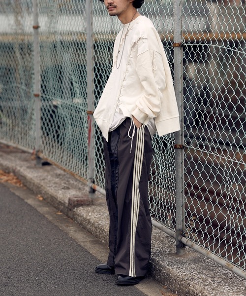 etsinta（エシンタ）の「【etsinta/エシンタ】リメイクジャージーパンツ（その他パンツ・レディース・チャコールグレー/ブルー/グリーン/アイボリー・SMALL/MEDIUM）」の5枚目の写真