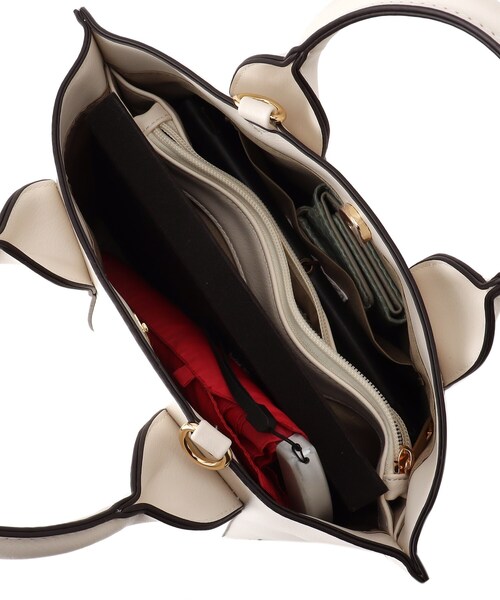 DRESKIP（ドレスキップ）の「◆【通勤】ワイドベルトトート【抗菌防臭裏地】（トートバッグ・レディース・ブラック/グレー/アイボリー・00）」の8枚目の写真