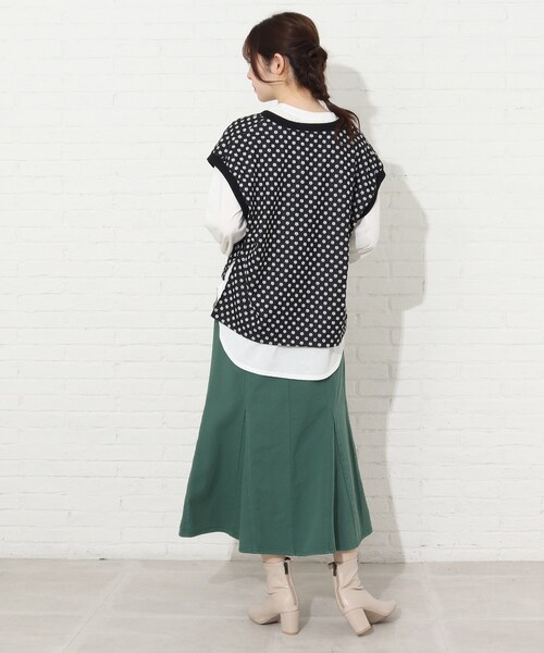 Cutie Blonde（キューティーブロンド）の「◆【S-L】カラーマーメイドスカート（デニムスカート・レディース・サックスブルー/グリーン/アイボリー・01/02/03）」の18枚目の写真