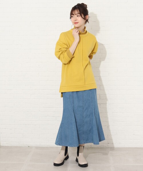 Cutie Blonde（キューティーブロンド）の「◆【S-L】カラーマーメイドスカート（デニムスカート・レディース・サックスブルー/グリーン/アイボリー・01/02/03）」の22枚目の写真