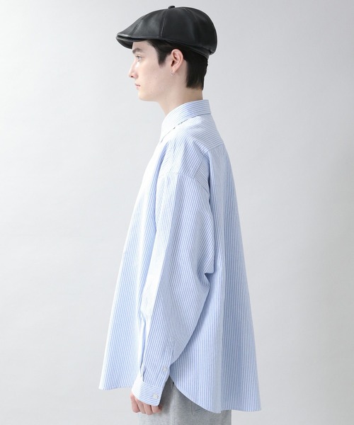RAGEBLUE（レイジブルー）の「ワンポイント刺繍/オックスビッグシャツ/263812（シャツ/ブラウス・メンズ・ホワイト/ブルー・MEDIUM/LARGE）」の16枚目の写真
