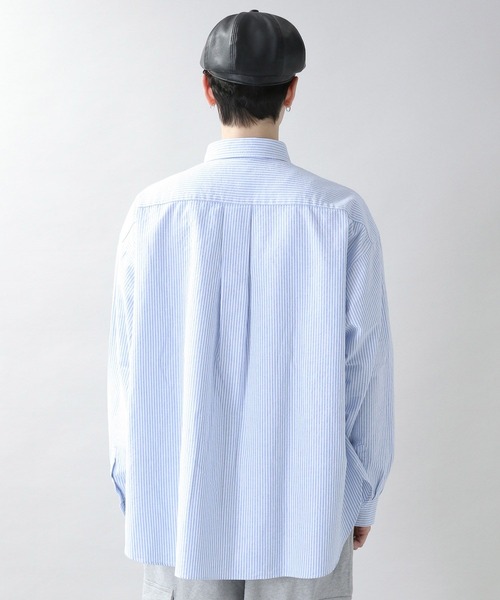 RAGEBLUE（レイジブルー）の「ワンポイント刺繍/オックスビッグシャツ/263812（シャツ/ブラウス・メンズ・ホワイト/ブルー・MEDIUM/LARGE）」の12枚目の写真
