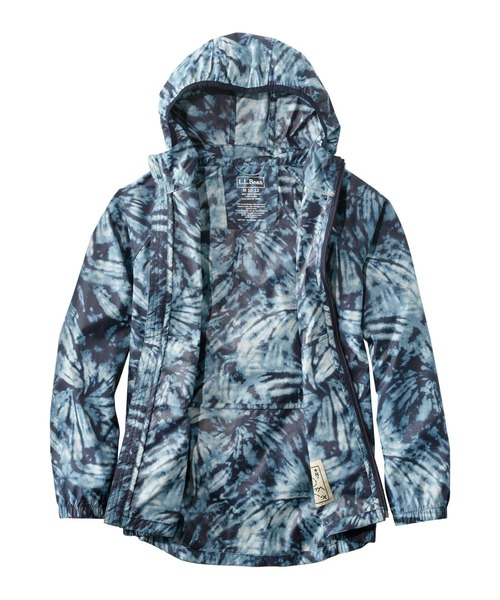 L.L.Bean（エルエルビーン）の「キッズ・ウインド・アンド・レイン・ジャケット、プリント ビッグキッズ（ナイロンジャケット・キッズ・ブルー系その他・M/XL/S/L）」の4枚目の写真