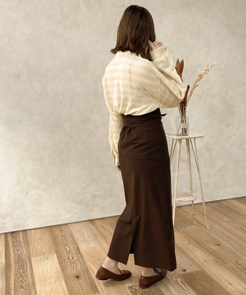 apres jour clair(アプレジュールクレア)の「【apresjour clair】シャーリングクロスシャツ【ZOZOTOWN限定アイテム】(シャツ/ブラウス・レディース・ベージュ/アイボリー/ブラウン系その他・X-LARGE/フリー)」の9枚目の写真