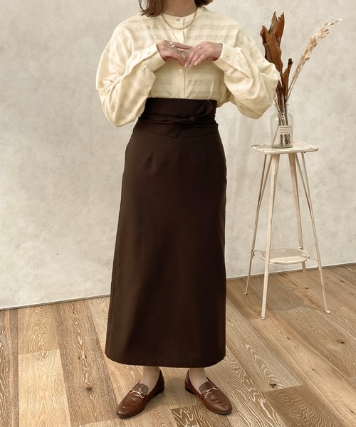 apres jour clair(アプレジュールクレア)の「【apresjour clair】シャーリングクロスシャツ【ZOZOTOWN限定アイテム】(シャツ/ブラウス・レディース・ベージュ/アイボリー/ブラウン系その他・X-LARGE/フリー)」の7枚目の写真