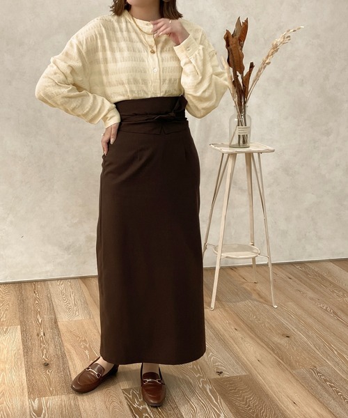 apres jour clair(アプレジュールクレア)の「【apresjour clair】シャーリングクロスシャツ【ZOZOTOWN限定アイテム】(シャツ/ブラウス・レディース・ベージュ/アイボリー/ブラウン系その他・X-LARGE/フリー)」の8枚目の写真