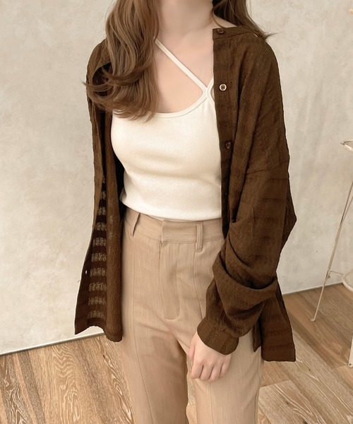 apres jour clair(アプレジュールクレア)の「【apresjour clair】シャーリングクロスシャツ【ZOZOTOWN限定アイテム】(シャツ/ブラウス・レディース・ベージュ/アイボリー/ブラウン系その他・X-LARGE/フリー)」の12枚目の写真