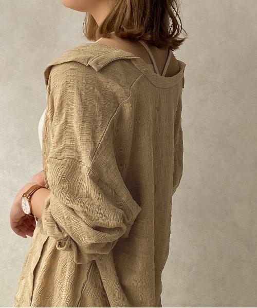 apres jour clair(アプレジュールクレア)の「【apresjour clair】シャーリングクロスシャツ【ZOZOTOWN限定アイテム】(シャツ/ブラウス・レディース・ベージュ/アイボリー/ブラウン系その他・X-LARGE/フリー)」の20枚目の写真