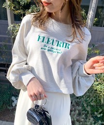 OLIVE des OLIVE | オープンショルダー刺繍プルオーバー/カットアウトトップス(スウェット)