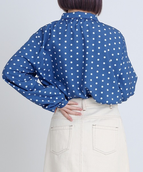PairPair(ペアペア)の「丸襟ドットブラウス(シャツ/ブラウス・レディース・ピンク/オレンジ/ブルー・フリー)」の11枚目の写真