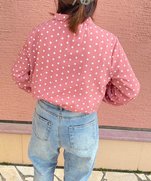 PairPair(ペアペア)の「丸襟ドットブラウス(シャツ/ブラウス・レディース・ピンク/オレンジ/ブルー・フリー)」の13枚目の写真